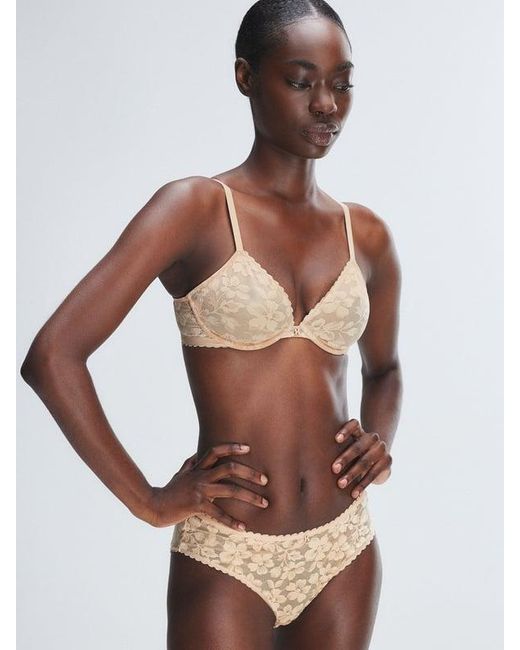 Savage X Brown Lavish Lace Unlined Plunge Bra