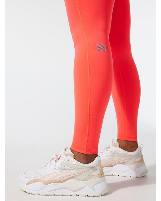 Savage X Red Sky-hi Logo Patch Super High-waist Pocket Leggings