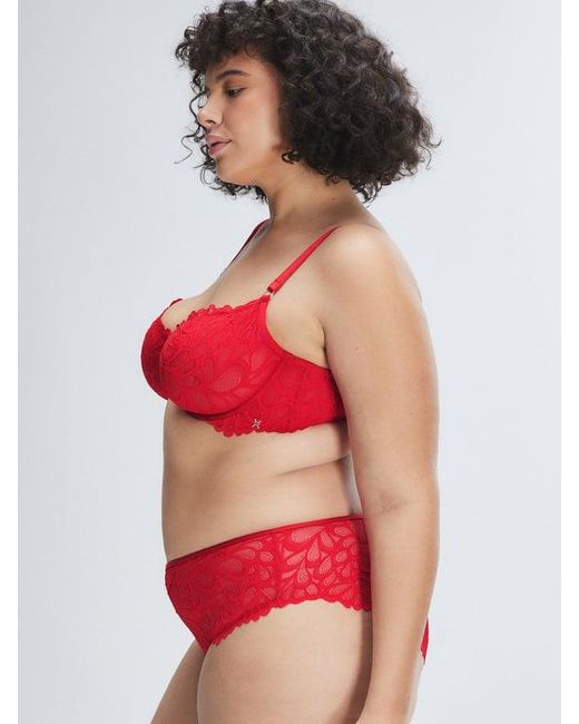 Savage X Red Savage Not Sorry Unlined Lace Balconette Bra