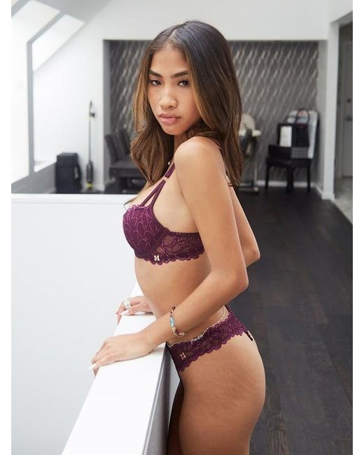 Savage X Purple Savage Not Sorry Lightly Lined Lace Balconette Bra