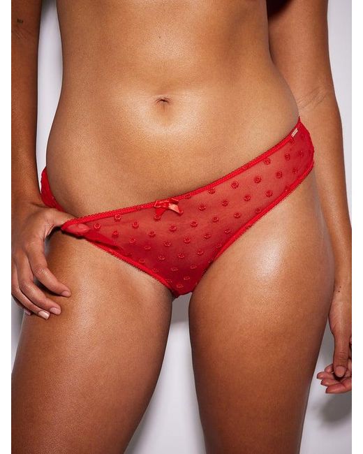 Savage X Red Ruffle Luv Cheeky Knickers