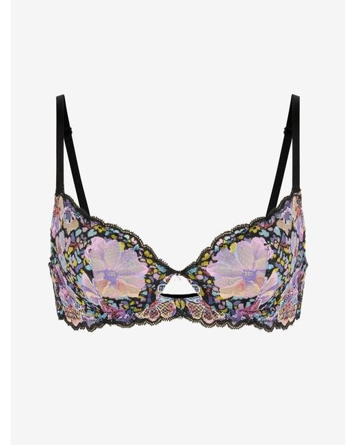Savage X Blue Field Of Flowers Lace Unlined Demi Bra
