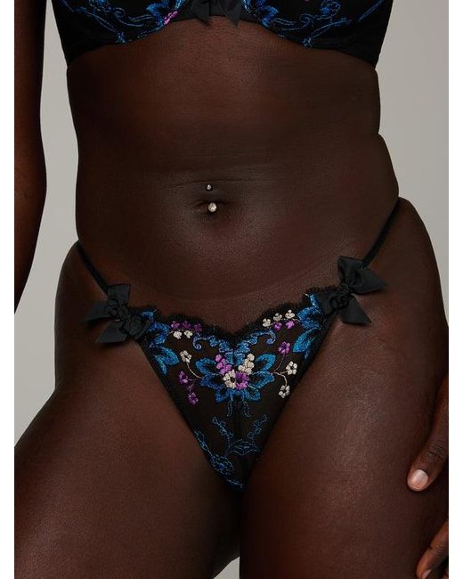 Savage X Brown Wallflower String Bikini Knickers