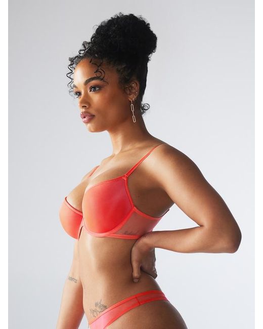 Savage X Red Sheer X Demi Spacer Bra