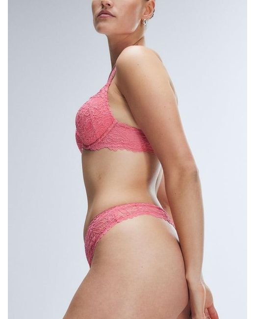 Savage X Red Romantic Corded Lace Thong