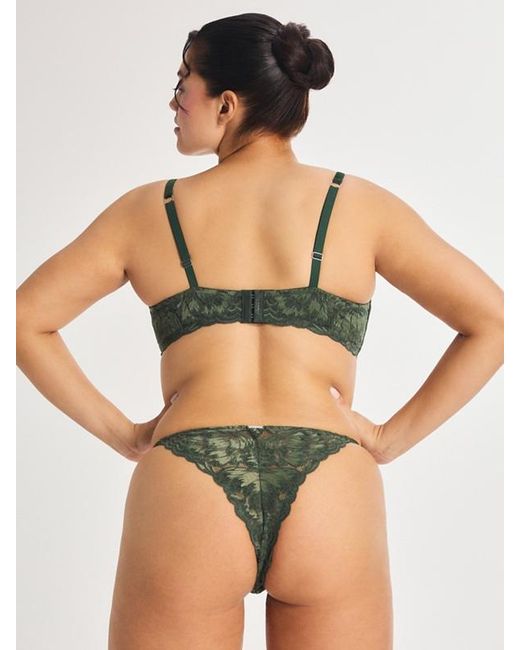 Savage X Green Plush Rush Velvet Unlined Balconette Bra