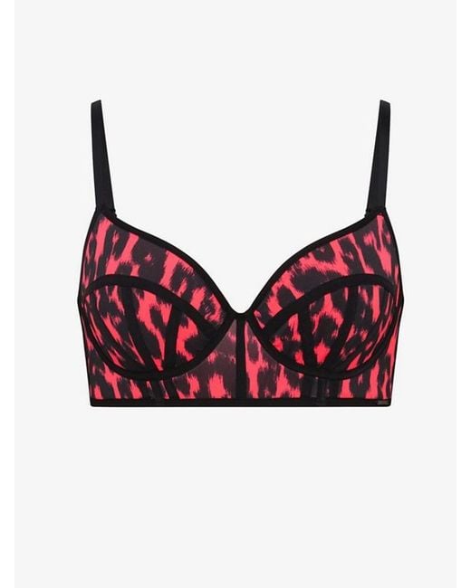 Savage X Black City Kitty Unlined Longline Demi Bra