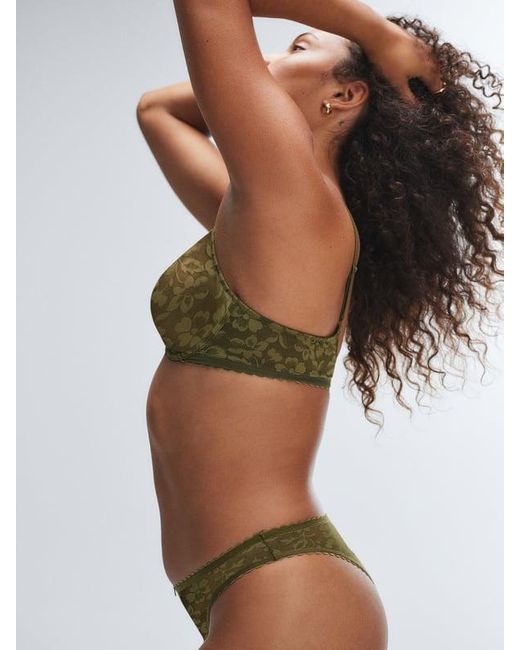 Savage X Green Lavish Lace Unlined Plunge Bra