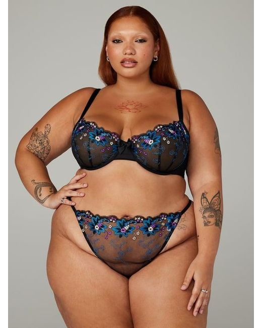 Savage X Blue Wallflower Unlined Balconette Bra
