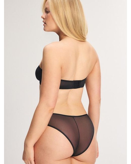 Savage X Black Sheer X Unlined Strapless Bra