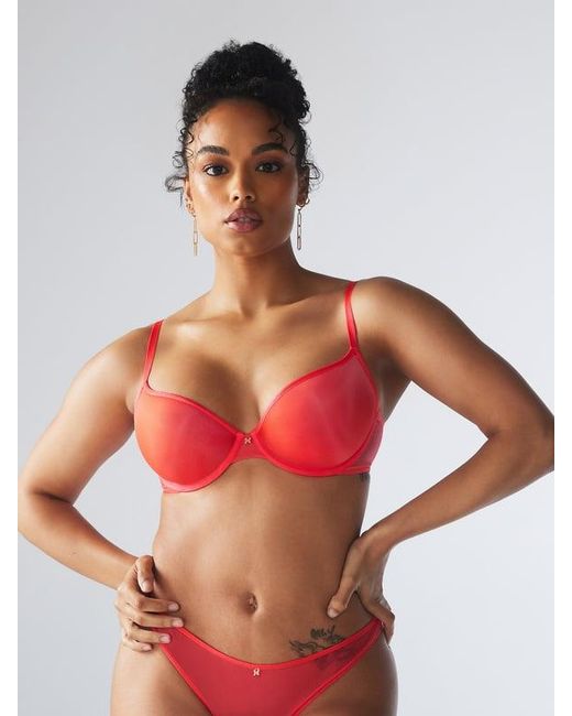 Savage X Red Sheer X Demi Spacer Bra