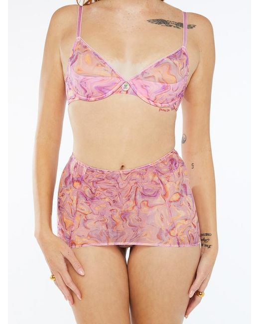 Savage X Pink X-ray Vision Skirted Thong