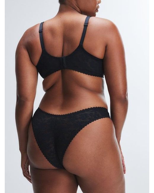 Savage X Black Lavish Lace Brazilian Panty