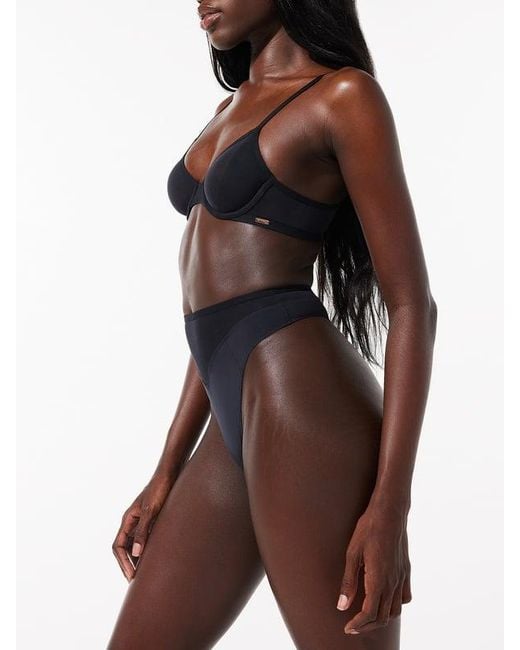Savage X Blue See Thru U High-waist Thong Knickers