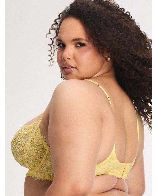 Savage X Green Romantic Corded Lace Unlined Balconette Bra