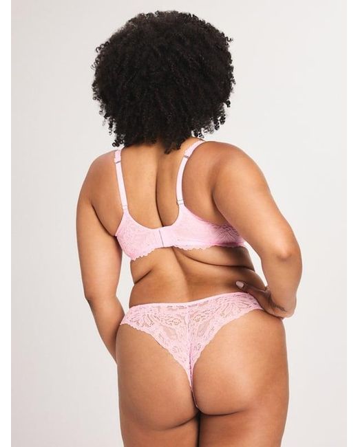 Savage X Pink Romantic Corded Lace Brazilian Panty