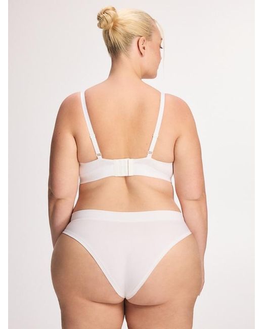 Savage X White Cotton Essentials Classic Scoop-neck Bralette