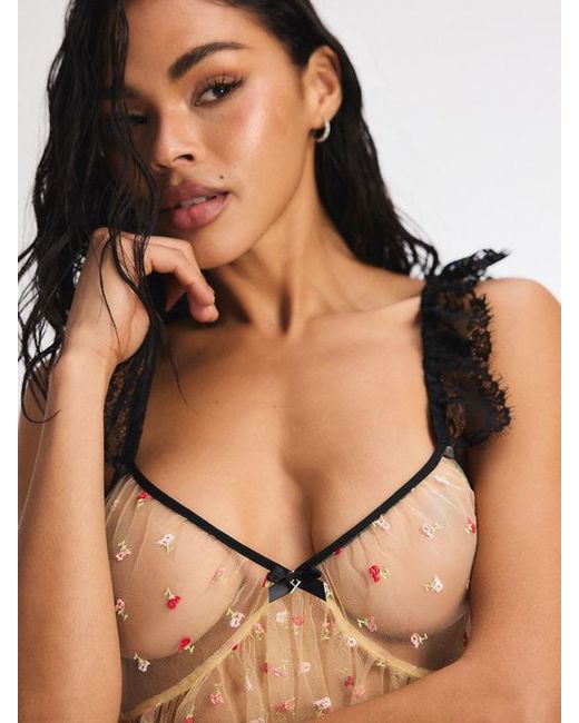 Savage X Natural Brash Blossoms Babydoll Slip