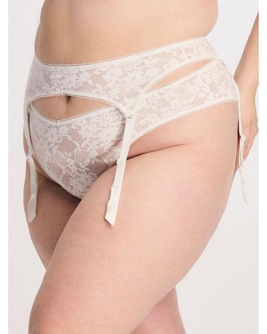 Savage X Natural Luxe Lace Garter Belt