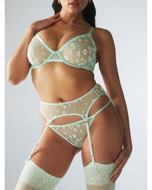 Savage X Gray Puff Daisy Suspender