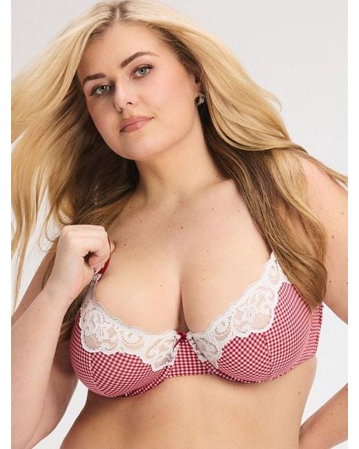 Savage X Pink Swirly Girly Unlined Low-cut Balconette Bra