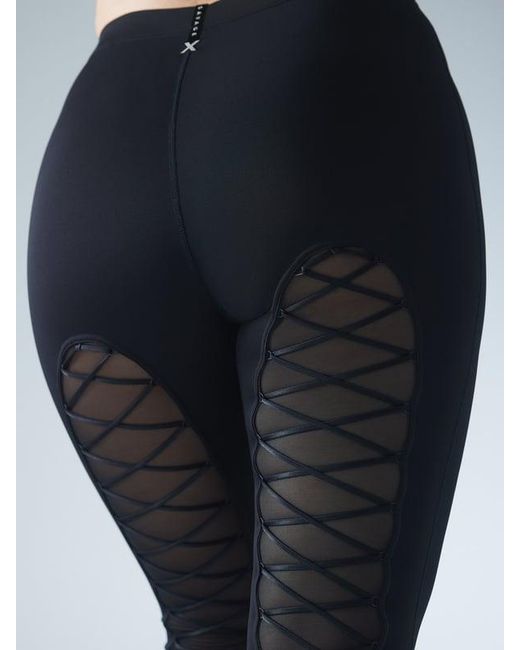 Savage X Blue Lace Up High-waist Leggings