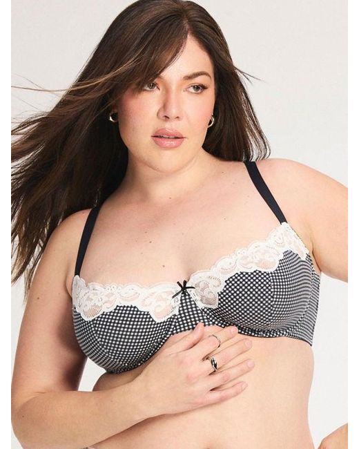 Savage X Gray Swirly Girly Unlined Low-cut Balconette Bra