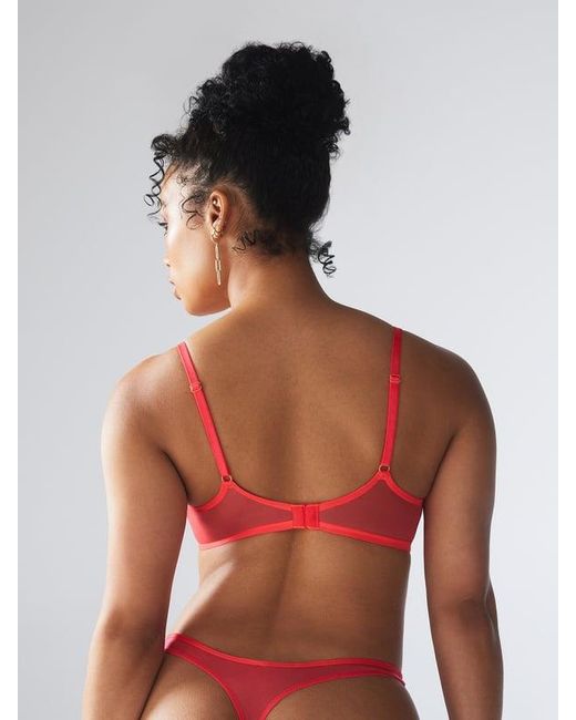 Savage X Red Sheer X Demi Spacer Bra