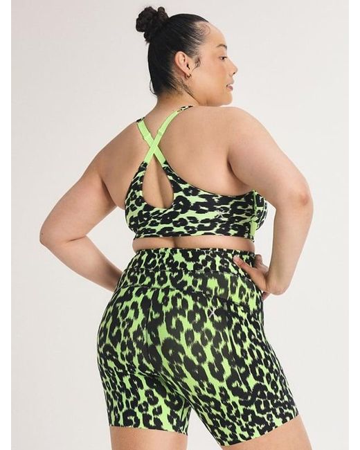 Savage X Green Cool Curves Medium-impact Wrap Back Sports Bra
