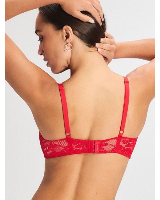 Savage X Red Luxe Lace Unlined Low-cut Balconette Bra