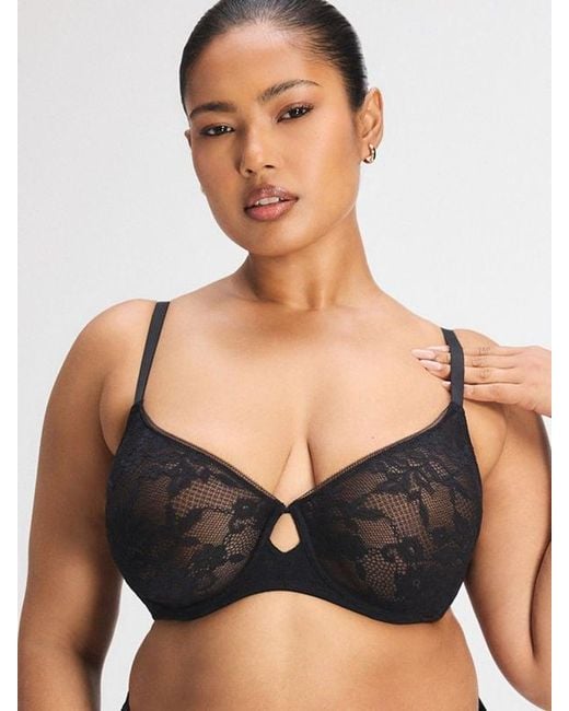 Savage X Black Luxe Lace Full Coverage Bra