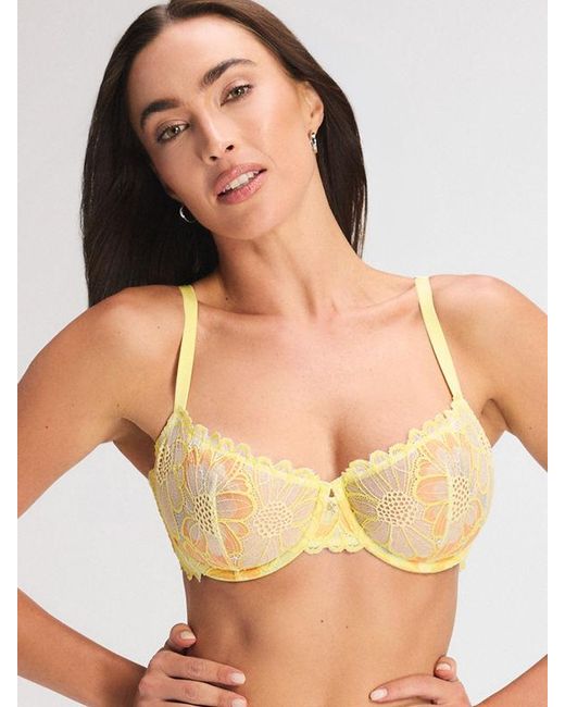 Savage X Green Daisy Riot Lace Unlined Balconette Bra