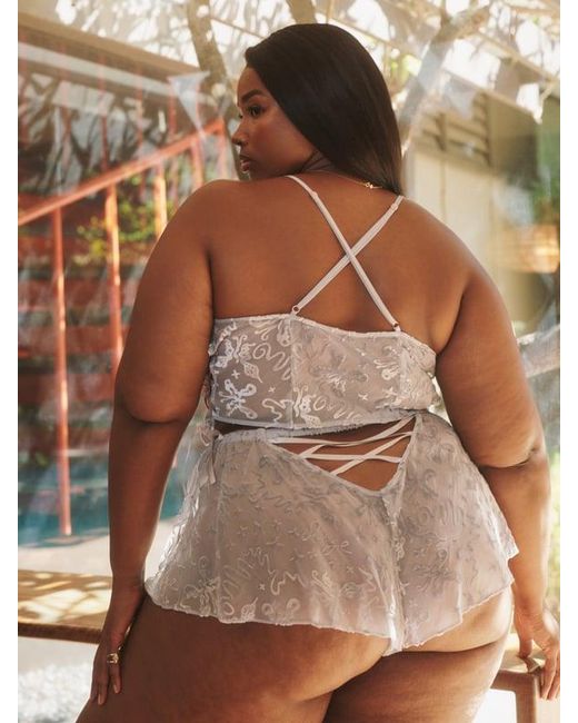 Savage X Brown Devoré Dreams Velvet Sleep Shorts