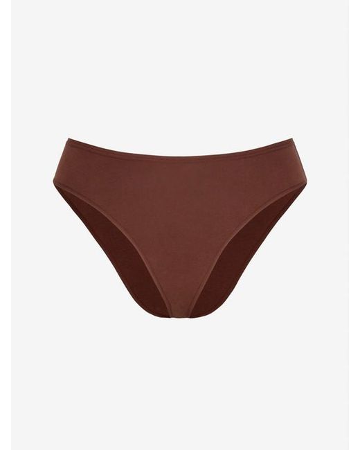 Savage X Brown Cotton Essentials Cheeky Knickers