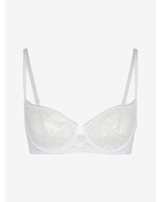 Savage X White Luxe Lace Unlined Low-cut Balconette Bra