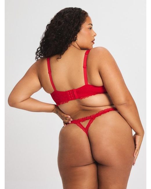 Savage X Red Roselace Unlined Balconette Bra