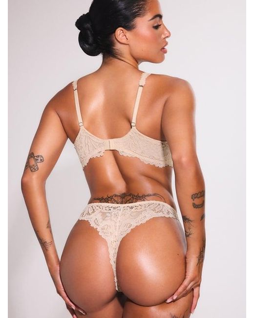 Savage X Natural Romantic Corded Lace Brazilian Panty