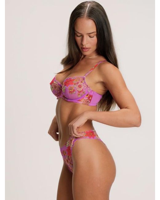 Savage X Pink Mod Poppy Unlined Lace Balconette Bra