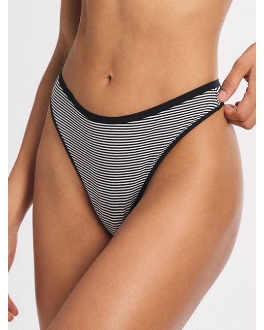 Savage X Gray Cotton Essentials Thong