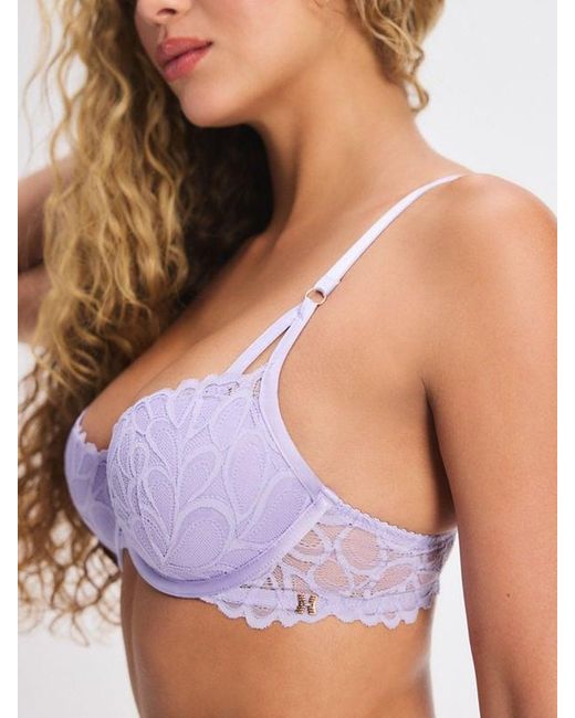 Savage X Purple Savage Not Sorry Lightly Lined Lace Balconette Bra