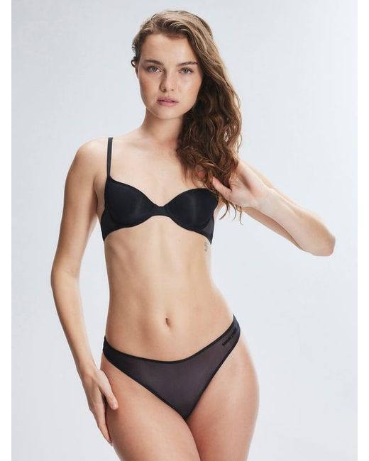 Savage X Black Sheer X Demi Spacer Bra