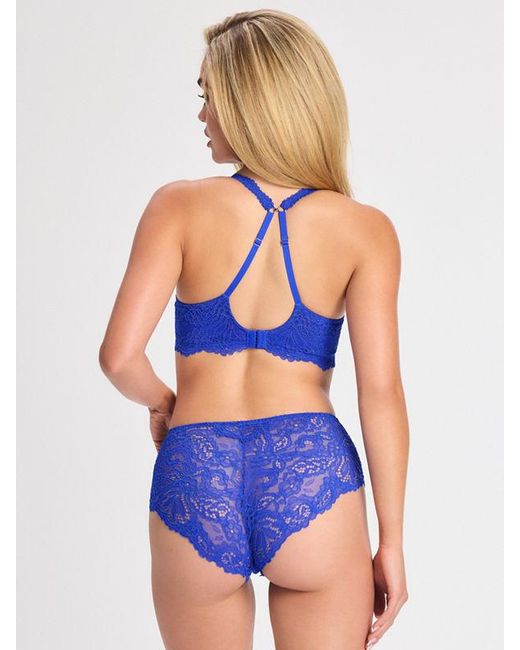 Savage X Blue Romantic Corded Lace Hipster Panty
