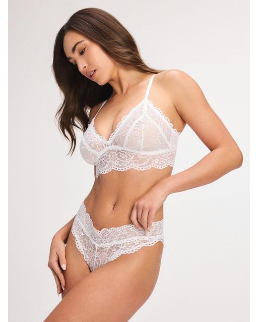 Savage X White Soft N' Savage Lace Bralette