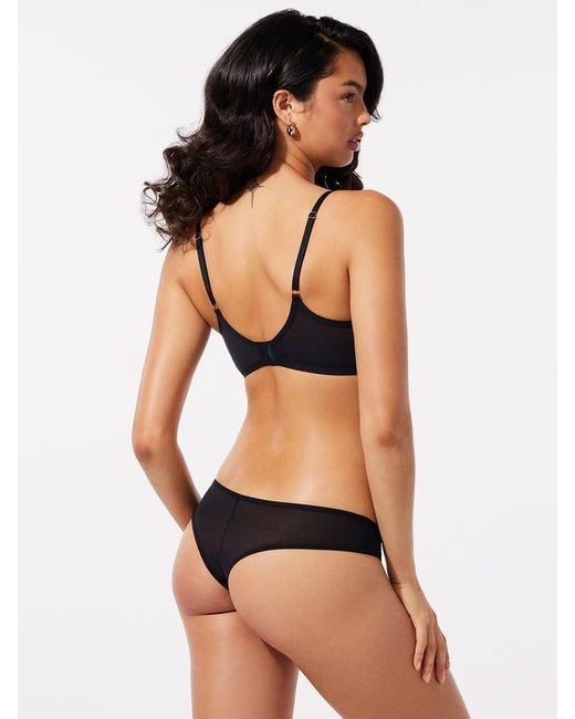Savage X Black See Thru U Unlined Balconette Bra