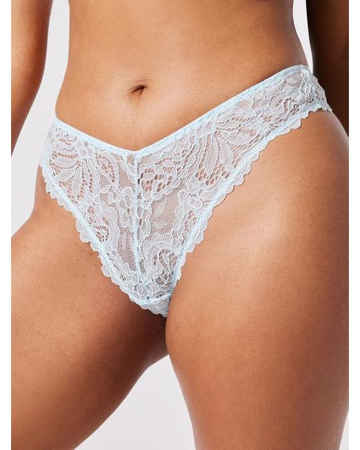 Savage X White Romantic Corded Lace Thong Panty