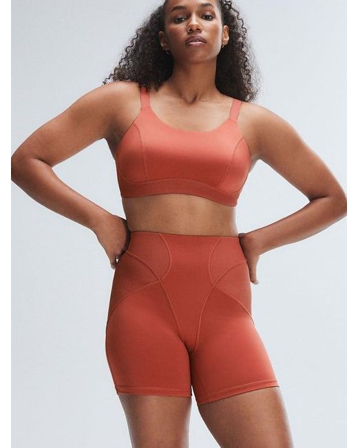 Savage X Red Curve Alert High-waist Rib Short