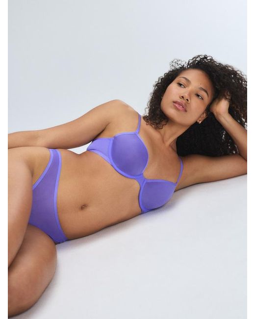 Savage X Blue Sheer X Demi Spacer Bra