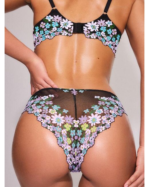 Savage X Blue Wonderfleur Lace Unlined Demi Bra