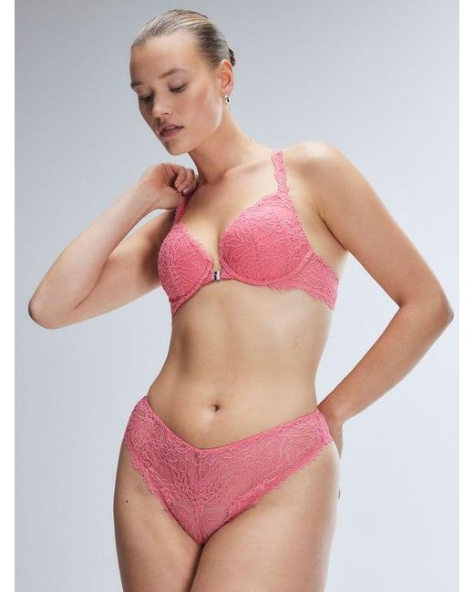 Savage X Red Romantic Corded Lace Thong
