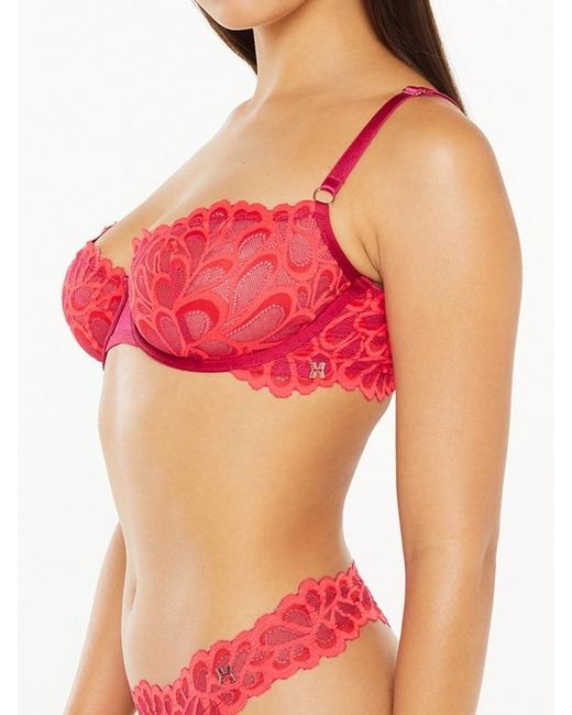Savage X Red Savage Not Sorry Unlined Lace Balconette Bra